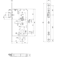 BKS BKS, Türschloss + Schliesszylinder, Fluchttürschloss B-21100-22-L-8 1-flg. Funktion