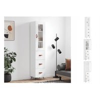 VidaXL Highboard Weiß 34,5x34x180 cm Holzwerkstoff