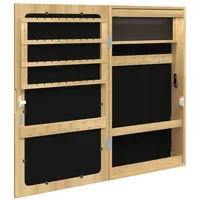 VidaXL Spiegel-Schmuckschrank mit LED-Beleuchtung Wandmontage