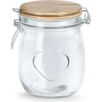 Zeller Vorratsglas Heart mit Bügelverschluss, 19496 Glas Rund Glas,