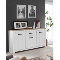 Forte Elara Kommode mit 3 Türen und 1 Schublade,