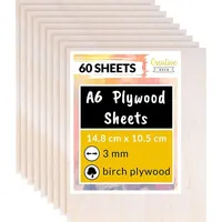 Creative Deco Sperrholzplatte A6 60 Stück 3 mm Birkensperrholz