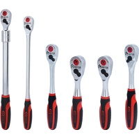 KS Tools KS Tools, Umschaltknarren-Satz 6-teilig 1/4""+ 3/8""+ 1/2"