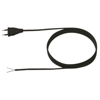 Bachmann Zuleitung 2x0,75 3m schwarz, H03VVH2-F Eurostecker unverpackt