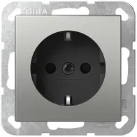 Gira 4453600 Schutzkontakt-Steckdose Shutter System 55 Edelstahl