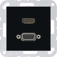 Jung MAA1173SW HDMI, VGA, MultimediaAnschlussystem HDMI / VGA, Serie