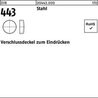 Hörger & Geßler DIN 443 Verschlussdeckel zum Eindrücken Stahl