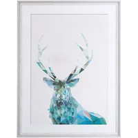 Beliani Wandbild mit Rahmen Kayes 60 x 80 cm)