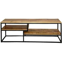 Amitech TV Lowboard Fernsehschrank TV Bord Liverpool Metall-Gestell schwarz