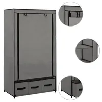 VidaXL Kleiderschrank Grau 87 x 49 x 159 cm