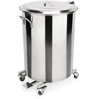 Was Germany Abfallbehälter mit Rollen 65 Liter silber, 40x40