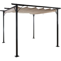 MCW Pergola MCW-C42, Garten Pavillon, stabiles 6cm-Gestell + Schiebedach