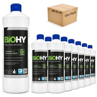 BIOHY Edelstahlreiniger (12 x 1 Liter) | Edelstahlpflege für