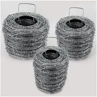 Aquagart 350m Stacheldraht verzinkt 1,6/1,7mm für Wildzaun Forstzaun Knotengeflecht
