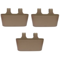 ENGELLAND® ENGELLAND 3 x Blumenkasten zum Auf-Hängen, Farbe: Braun,