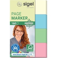 Sigel RECYCLE Haftmarker farbsortiert 4x 40 Streifen