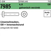 Hörger & Geßler Linsenschraube DIN 7985 ISR M5x25-T25 4.8