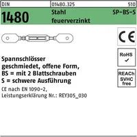 Industrial Quality Supplies DIN 1480-BS Spannschloss Stahl SP M