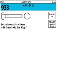 Hörger & Geßler DIN 933 1.4571 M 12 x