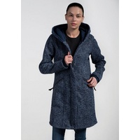 POLARINO Strickmantel, atmungsaktiv und wärmeisolierend. Strickoptik außen, Fleece innen.,