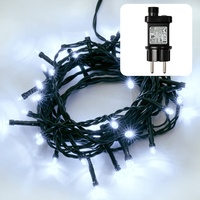 Hellum 13,9m LED Mini-Lichterkette Timer 40-tlg. outdoor kaltweiß