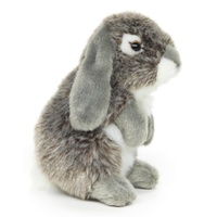 Uni-Toys Widderkaninchen, stehend (grau) - 18 cm (Höhe) -