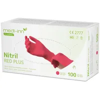 Medi-Inn Nitril Red Plus Einmalhandschuhe puderfrei L 10 x