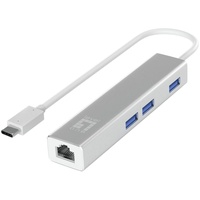 LevelOne Adapter USB-C ->RJ45 S7B 4-Port USB 3.0, RJ-45