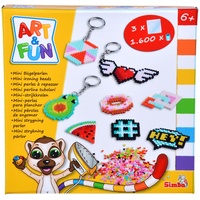 Simba Mini Bügelperlen Schlüsselanhänger 1.600 Perlen 3 Steckplatten