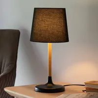 Just light. Tischleuchte Stoffschirm schwarz