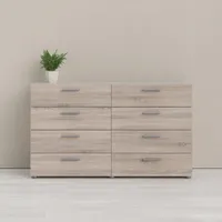 Home affaire Kommode, mit acht Schubkästen und Kunststoff Griffleisten,