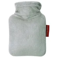 Hugo Frosch Mini-Wärmflasche 0,2 l mit Veloursbezug grau