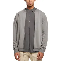 URBAN CLASSICS Washed Sweat Bomber in Grau, Größe XXL