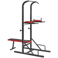 Tectake Kraftstation Reeves 180x95x210cm - schwarz - Schwarz