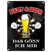 Speecheese Dart und Bier das gönn ich mir Metallschild