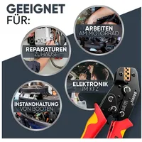 BAURIX Crimpzange inkl. 300 tlg. Flachsteckhülsen Set