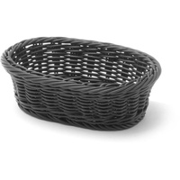 HENDI Brotkorb, oval, Schwarz