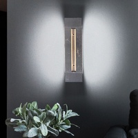 WOFI Wandleuchte Flurleuchte Wandlampe silber LED Treppenhausleuchte dimmbar, 3