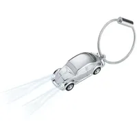 Troika® Schlüsselanhänger LIGHT BEETLE 1964 silber