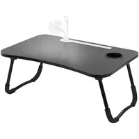 ML-Design Laptoptisch Schwarz Holzwerkstoff, 40x25x60 cm, Arbeitszimmer, Schreibtische, Laptoptische