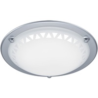 Trio Deckenlampe Deckenleuchte Wohnzimmerleuchte Schlafzimmerlampe Esszimmerleuchte Glaslampe, Metall Glas