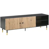 Beliani TV-Möbel ABILEN Braun / Schwarz
