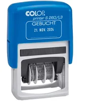 Colop 105654 Datumstempel Printer S260 Gebucht Abdruck blau-rot