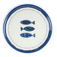 Excelsa Ocean Set mit 6 Pizzatellern, Porzellan, Durchmesser 31,5