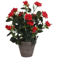 Mica decorations Mica künstlicher Rosenstrauch im Blumentopf 33 cm