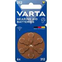 Varta Batterie Zinc Air, 312, 1.4V Retail Blister (6-Pack)