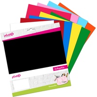 PlottiX PremiumFlex Aufbügelfolie farbsortiert Flex-Folie 30,0 x 30,0 cm,