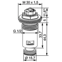 HEIMEIER Thermostat-Oberteil VHF8S für Lyngson