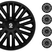 Sparco SPC1685BK Radblenden Schwarz - Satz mit 4 Stück