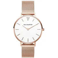 Paul Valentine Damen Armbanduhr Marina Rose Gold MESH 32